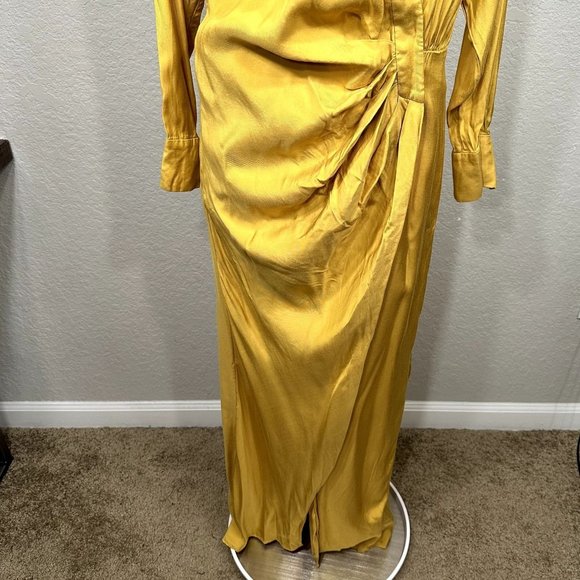 L'Academie The Gigi Maxi Dress in Mustard Yellow - Picture 6 of 14
